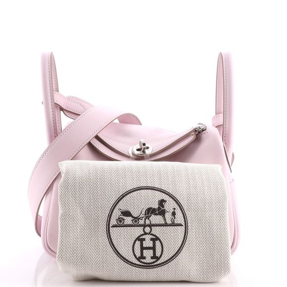 Hermes Lindy Bag Verso Swift Mini Pink - Picture 2 of 8